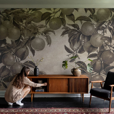 Premium wall mural for bedroom with a fruit pattern