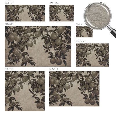 Premium wall mural for bedroom with a fruit pattern