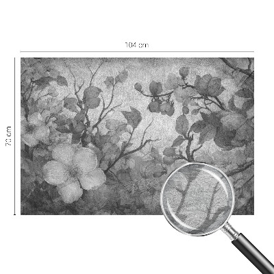 Decorative wall mural for living room with a flower branch design