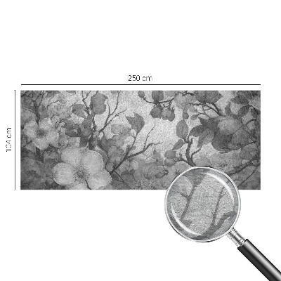 Decorative wall mural for living room with a flower branch design