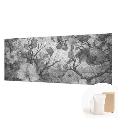 Decorative wall mural for living room with a flower branch design