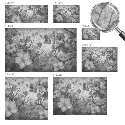 Decorative wall mural for living room with a flower branch design
