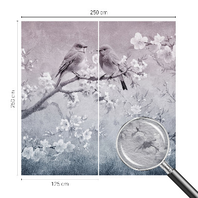Non-woven wall mural with a subtle nature design