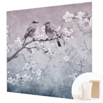Non-woven wall mural with a subtle nature design