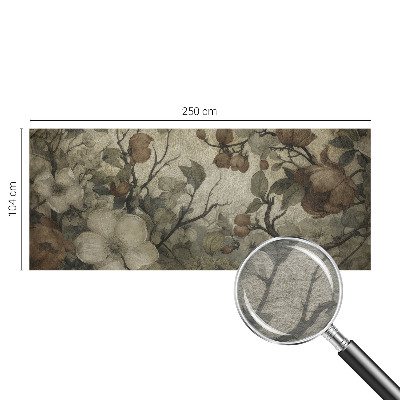 Non-woven photo wallpaper with a floral design