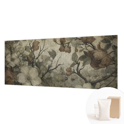Non-woven photo wallpaper with a floral design