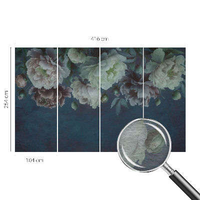 Wall mural with a floral elegance design