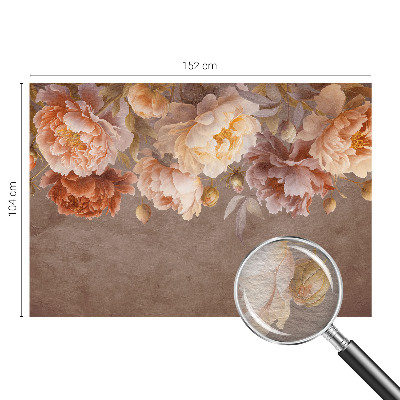 Wallpaper mural with a floral design evoking elegant motifs