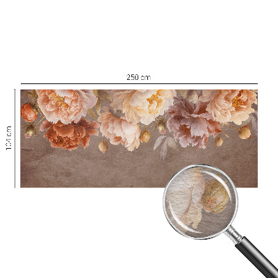 Wallpaper mural with a floral design evoking elegant motifs