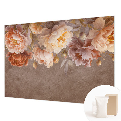 Wallpaper mural with a floral design evoking elegant motifs
