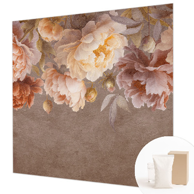 Wallpaper mural with a floral design evoking elegant motifs