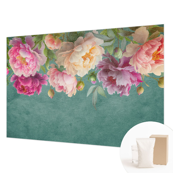 Wall mural for living room with a floral elegance design