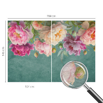 Wall mural for living room with a floral elegance design