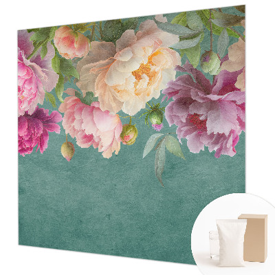 Wall mural for living room with a floral elegance design