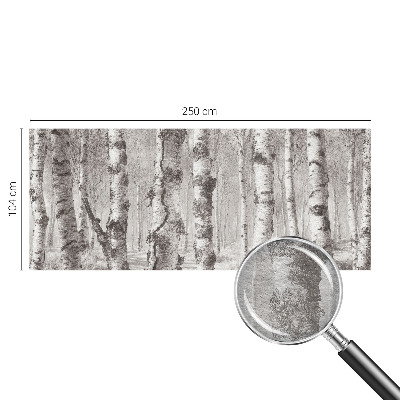 Photo wallpaper with a birch forest motif