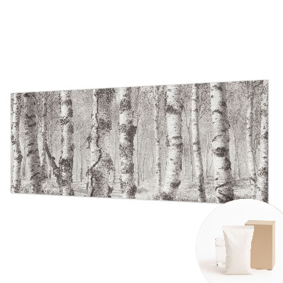 Photo wallpaper with a birch forest motif