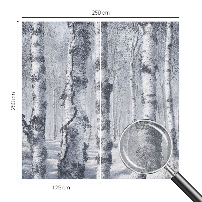 Photo wall mural with a frosty nature scene