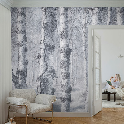 Photo wall mural with a frosty nature scene
