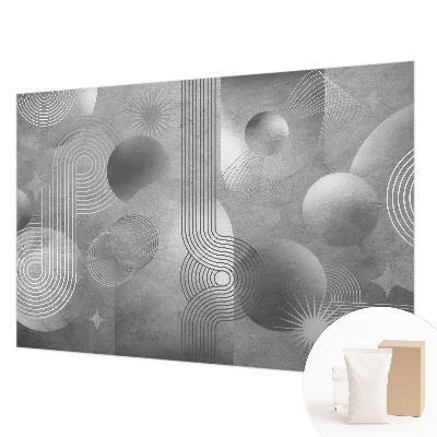Wall mural for bedroom featuring an abstract elegant design