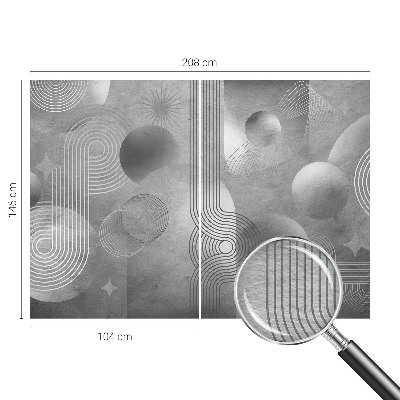 Wall mural for bedroom featuring an abstract elegant design