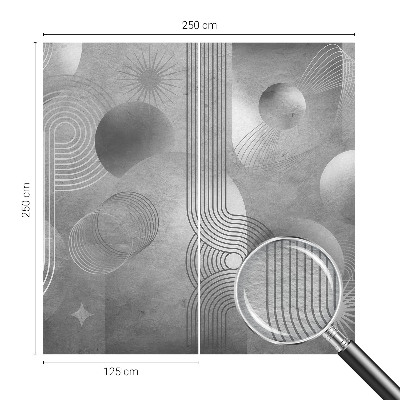 Wall mural for bedroom featuring an abstract elegant design