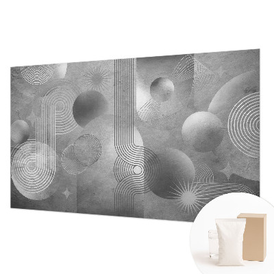 Wall mural for bedroom featuring an abstract elegant design