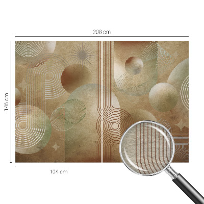 Wallpaper mural for living room with a geometric pattern