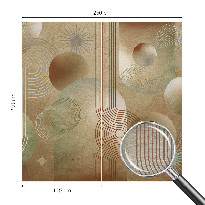 Wallpaper mural for living room with a geometric pattern
