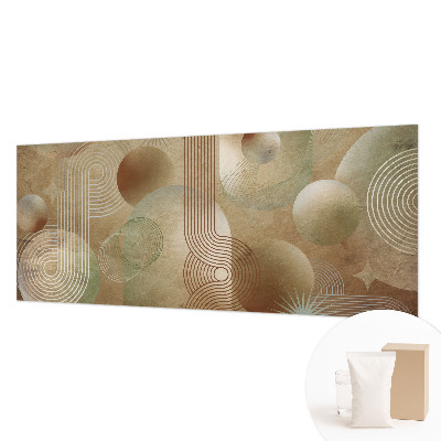Wallpaper mural for living room with a geometric pattern