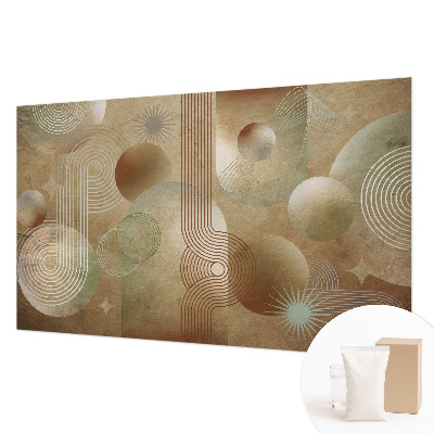 Wallpaper mural for living room with a geometric pattern