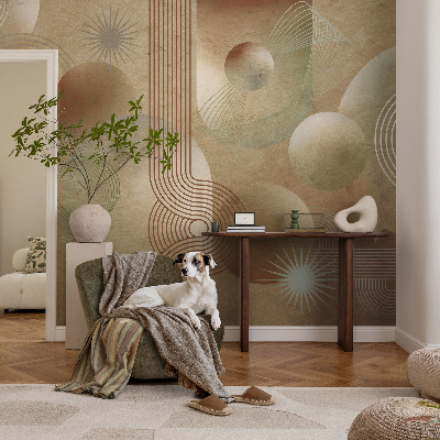 Wallpaper mural for living room Geometric pattern