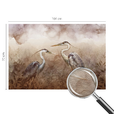 Bedroom wall mural wallpaper with an elegant bird motif