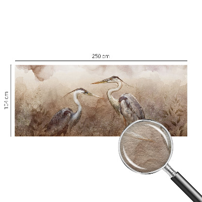 Bedroom wall mural wallpaper with an elegant bird motif