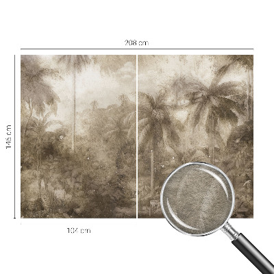 Large wall mural wallpaper with an exotic landscape design