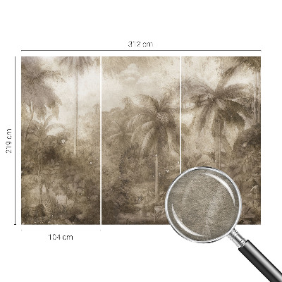 Large wall mural wallpaper with an exotic landscape design