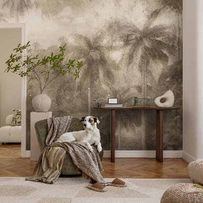 Large wall mural wallpaper with an exotic landscape design