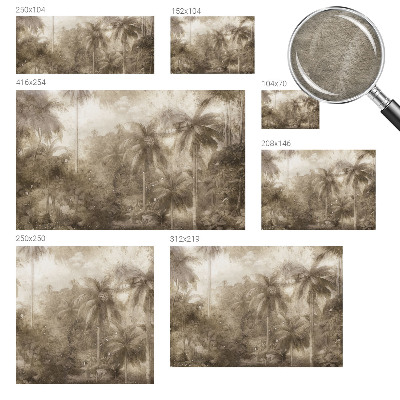 Large wall mural wallpaper with an exotic landscape design