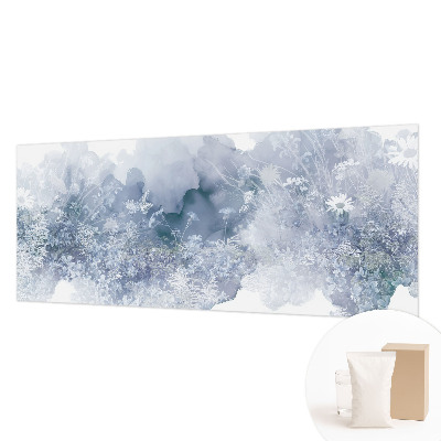 Modern wall mural for bedroom with a flower meadow design
