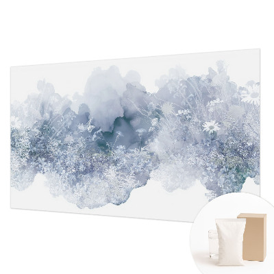 Modern wall mural for bedroom with a flower meadow design