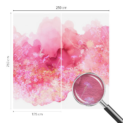Modern wall mural with a floral pattern