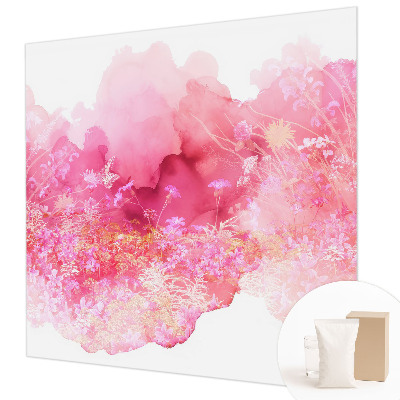 Modern wall mural with a floral pattern
