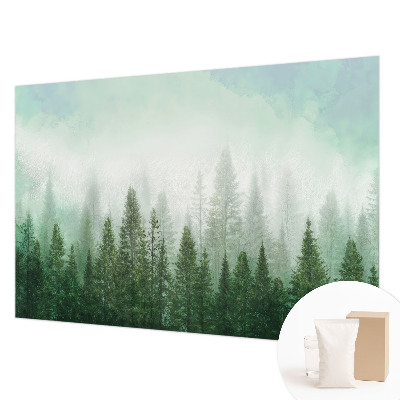 High quality photo wallpaper featuring a wolf in a forest scene