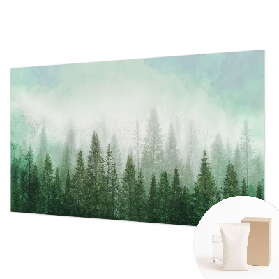 High quality photo wallpaper featuring a wolf in a forest scene