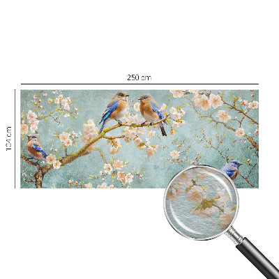 High quality wall mural wallpaper with a spring birds design
