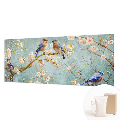 High quality wall mural wallpaper with a spring birds design