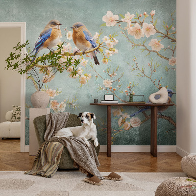 High quality wall mural wallpaper Spring birds