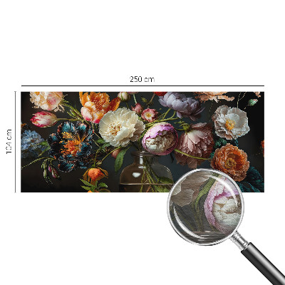 Premium photo wallpaper with a flower bouquet design