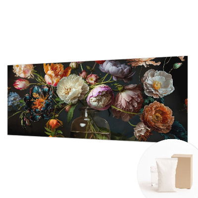 Premium photo wallpaper with a flower bouquet design