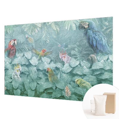 Decorative wall mural for living room Exotic birds