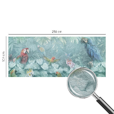 Decorative wall mural for living room Exotic birds